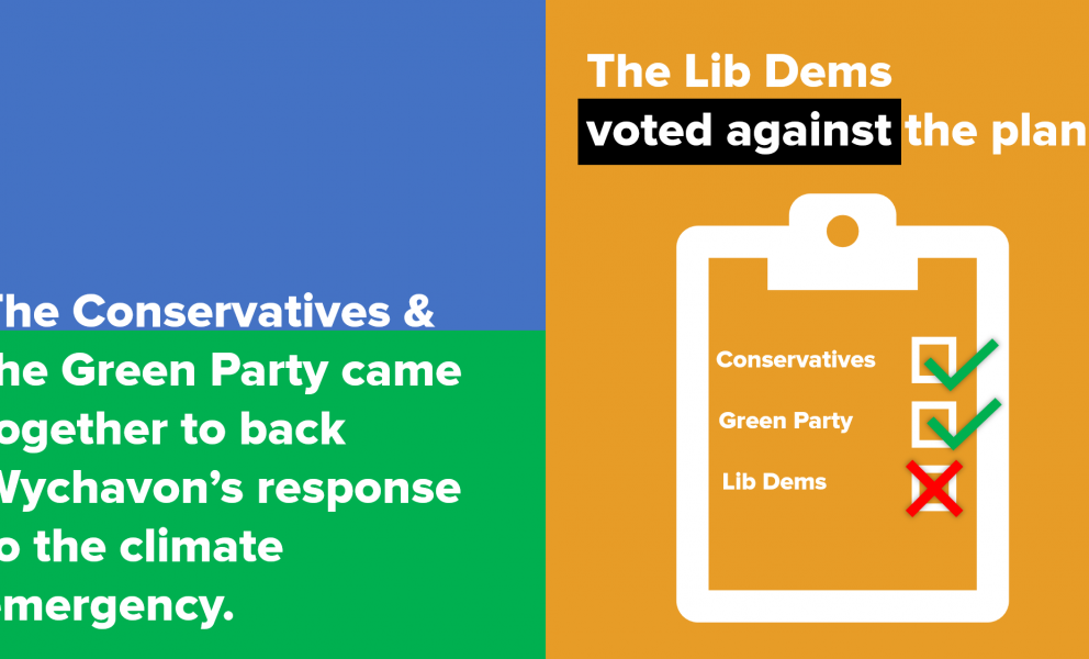 Wychavon’s Intelligently Green Plan was approved by all Conservative councillors. The Green Party also joined the Conservatives in voting for it. The Liberal Democrats voted against the plan.