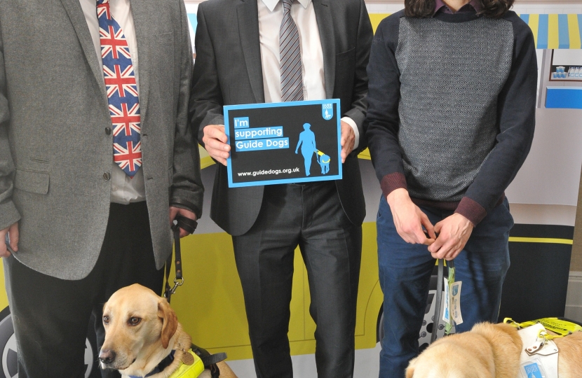 Nigel with Guide Dogs