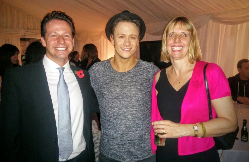 Nigel with Linda and Kevin Clifton