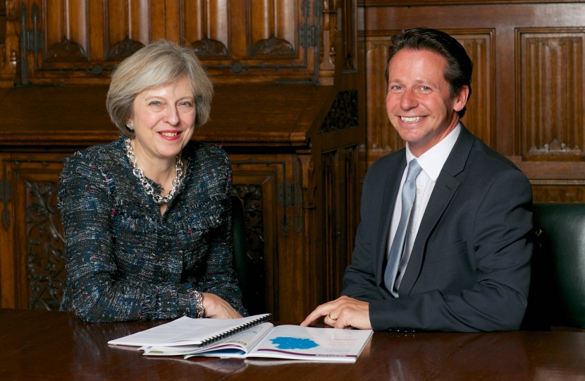 Nigel Huddleston with Theresa May