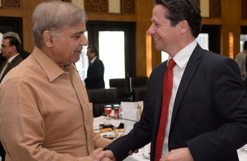 Nigel meeting Chief Minister of Punjab, Shahbaz Sharif