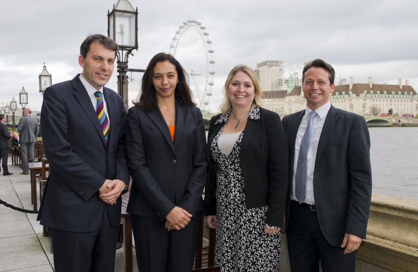 Nigel Huddleston MP with Karen Bradley Ufi Ibrahim and John Glen