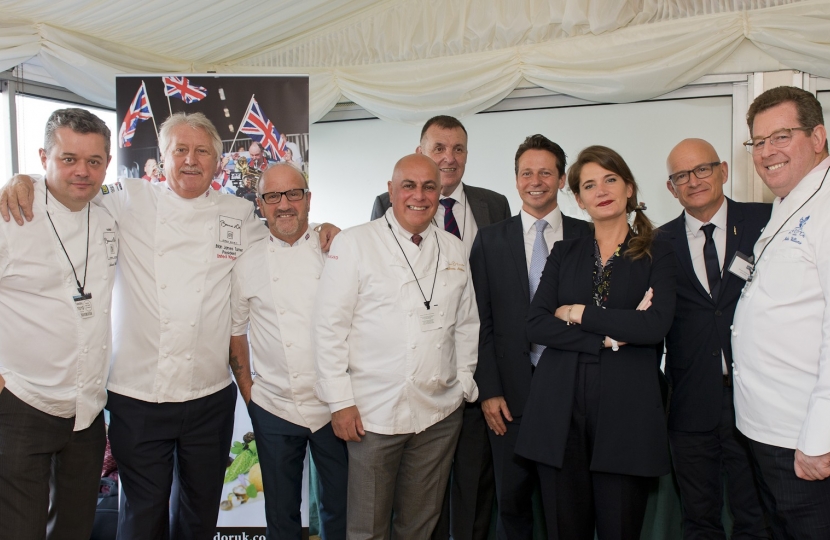 Nigel Huddleston MP with chefs from the Royal Academy of Culinary Arts