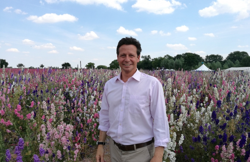 Nigel Huddleston MP at wick confetti fields