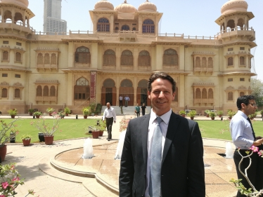 Nigel outside Mohatta Palace