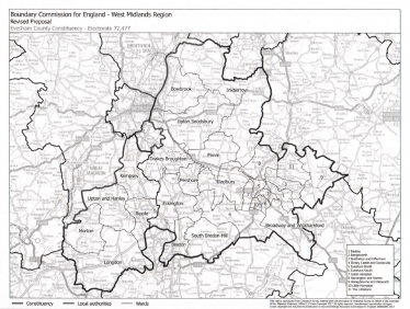 Boundary Commission proposed Evesham constituency