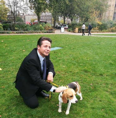 Nigel Huddleston MP with Bonnie at WDOTY