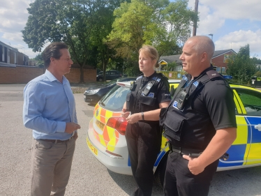 Nigel with Safer Neighbourhood Team - Give a Day to Policing