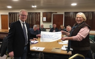 Broadway Bowling Club’s refurbishment funds have been boosted thanks to a grant from County Councillor Liz Eyre.