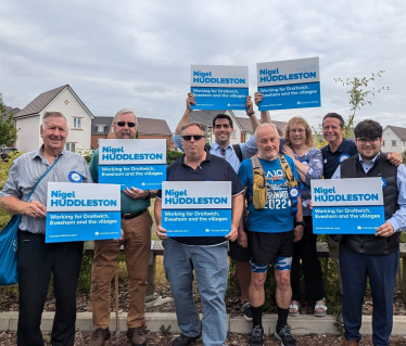 Campaigning in and around Evesham